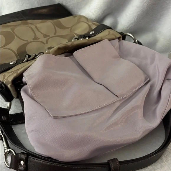 Coach Metallic Bronze and Beige Handbag 2012 - EUC - Picture 12 of 14